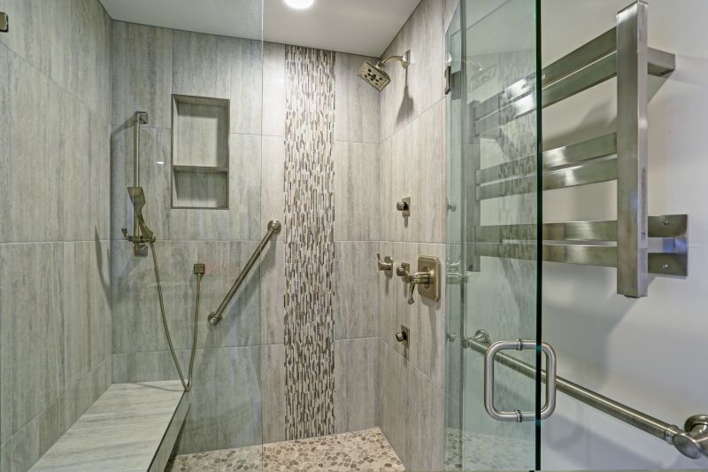 Shower with Matte Black Fixtures